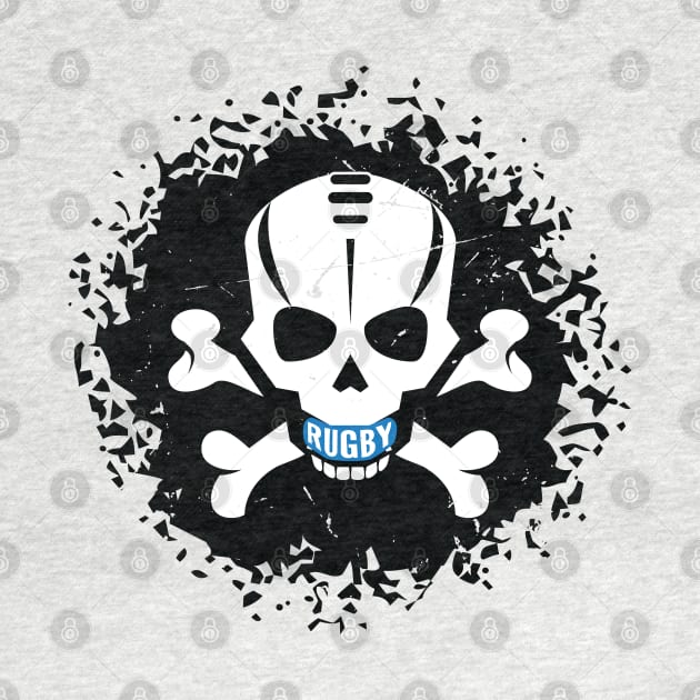 Rugby Fan Skull Splatter by atomguy